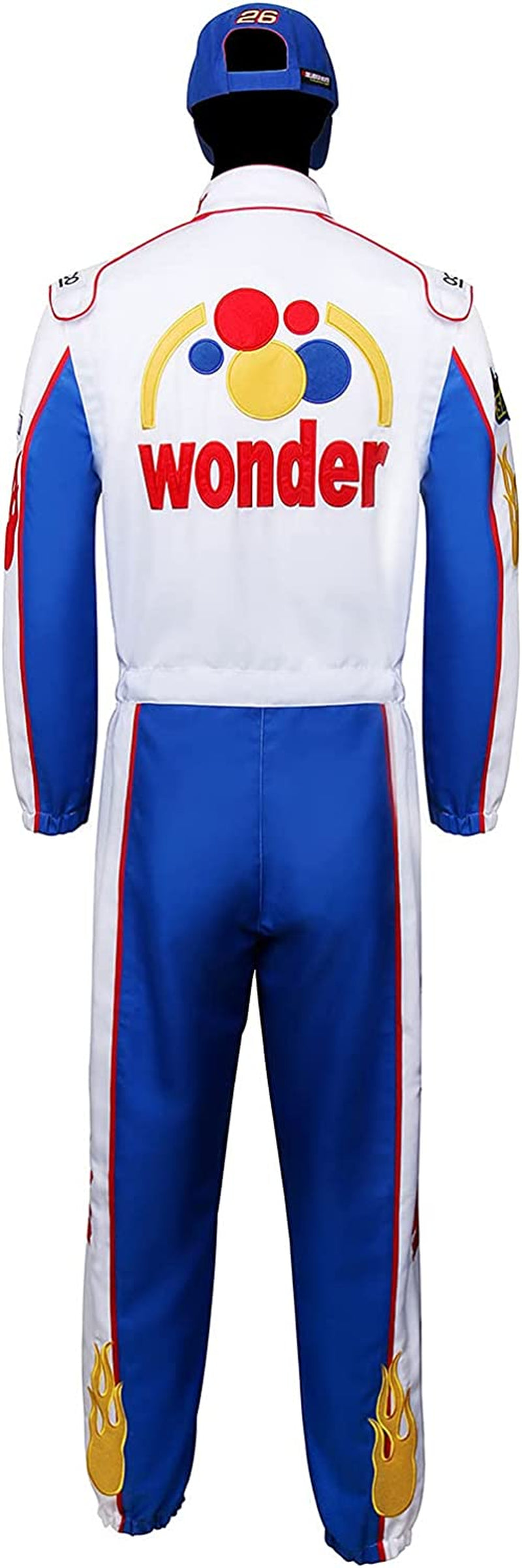 Adult Mens Ricky Bobby Costume Racing Jumpsuit Cap Full Set Talladega Nights Cosplay Outfit Uniform Halloween Carnival Suit  NIHONCOS   