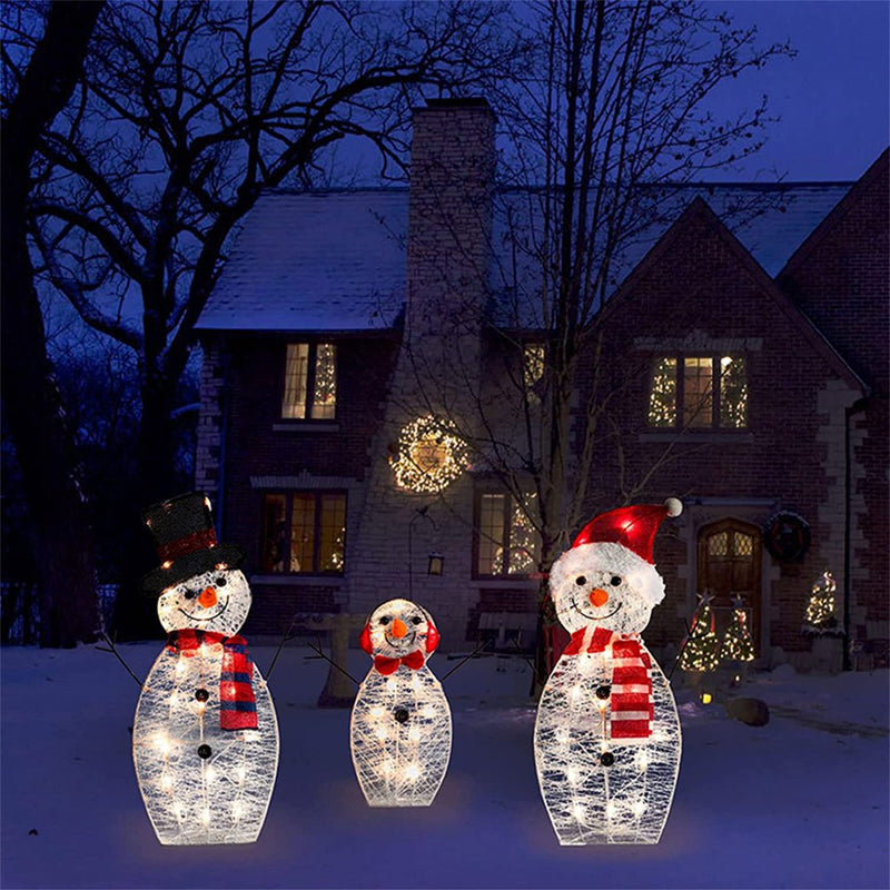 Lajitongtong Christmas Light up Reindeer Snowman, Set of 3 Lighted Reindeer Snowman Yard Outdoor Decoration with Warm White LED Lights Home & Garden > Decor > Seasonal & Holiday Decorations& Garden > Decor > Seasonal & Holiday Decorations Lajitongtong 3 Pcs Acrylic Snowman Acrylic Snowman 