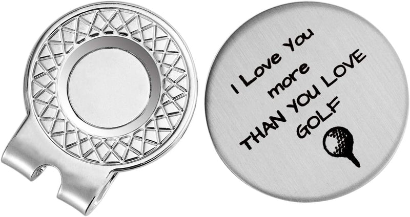 Golf Ball Marker with Magnetic Hat Clip Golf Gift for Husband Boyfriend Dad - I Love You More than You Love Golf' - Golf Accessories for Men - a Perfect Mens Gift for Golf Lovers Sporting Goods > Outdoor Recreation > Winter Sports & Activities Car sun road   