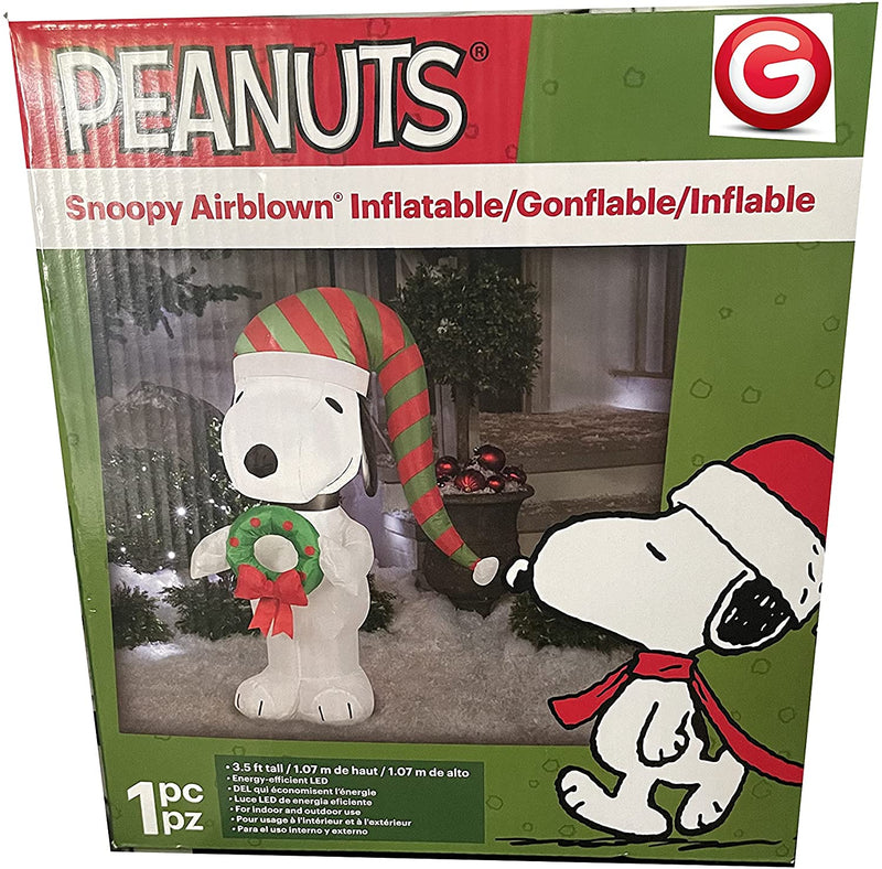 Gemmy Inflatable Snoopy on House, 3.5 Foot Holiday Inflatables Outdoor Decorations, G08-19373 Home & Garden > Decor > Seasonal & Holiday Decorations Airblown Inflatable Standing with Cap Snoopy 