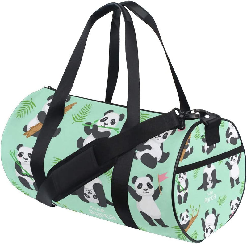 Cute Panda Duffel Bag,Canvas Travel Bag for Gym Sports and Overnight Home & Garden > Household Supplies > Storage & Organization ALAZA Multi  