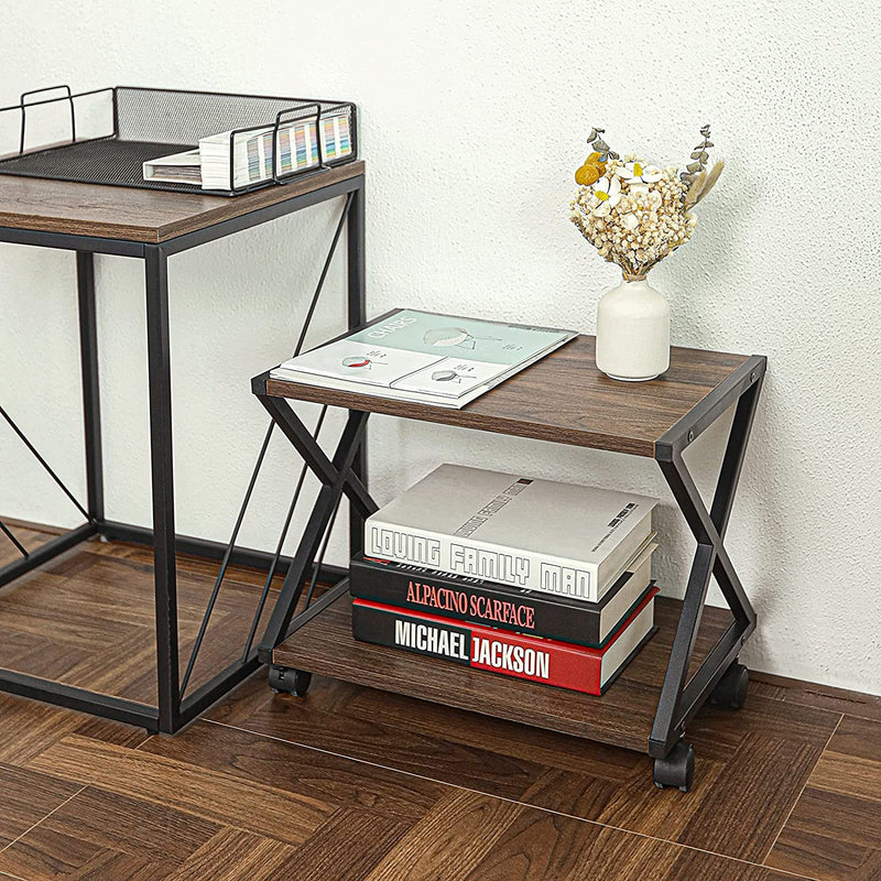 NOZE 3 Tiers Mobile Printer Stand Rolling Printer Cart with Wheels Industrial Machine Storage Shelf Wood and Metal Desk Printer Table for Home Office, Dark Walnut… Home & Garden > Household Supplies > Storage & Organization NOZE   