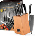 NANFANG BROTHERS Knife Set, 15-Piece Damascus Kitchen Knife Set with Block, ABS Ergonomic Handle for Chef Knife Set, Knife Sharpener and Kitchen Shears, Knife Block Set Home & Garden > Kitchen & Dining > Kitchen Tools & Utensils > Kitchen Knives NANFANG BROTHERS 9 Pieces Knife Set  