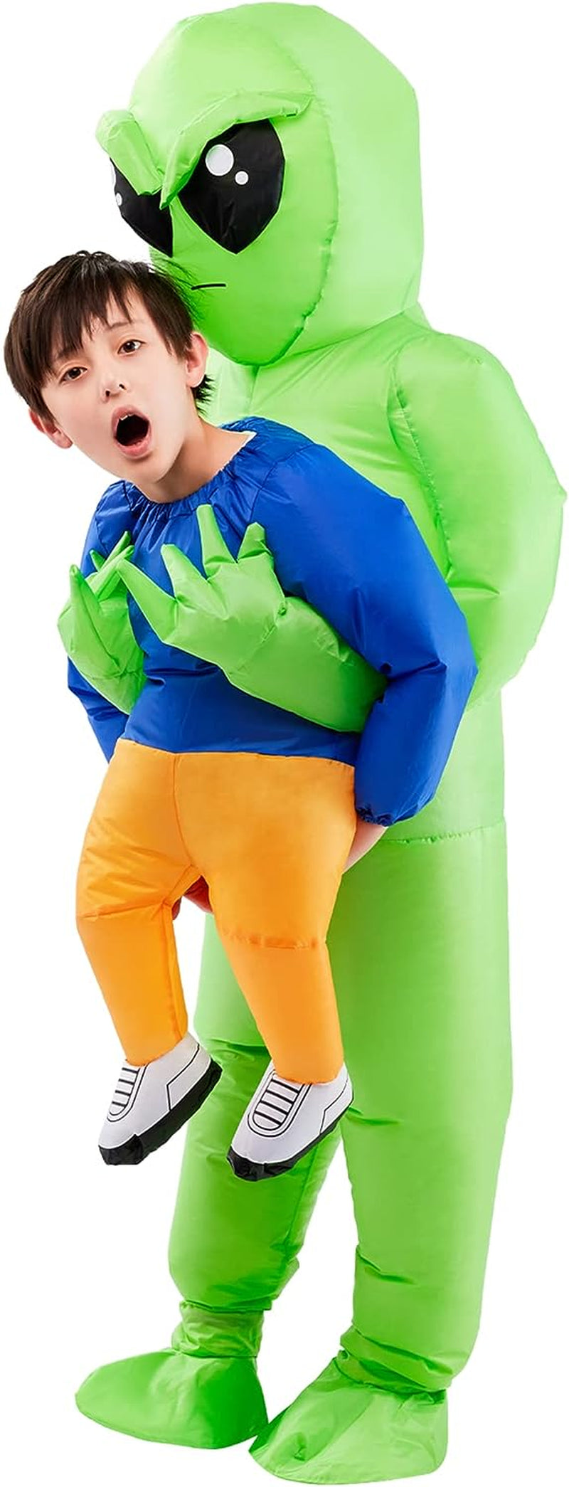Spooktacular Creations Halloween Inflatable Alien Costume for Kids, Alien Full Body Inflatable Costume  Does Not Apply Premium  