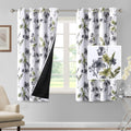 H.VERSAILTEX 100% Blackout Curtains 84 Inch Length 2 Panels Set Cattleya Floral Printed Drapes Leah Floral Thermal Curtains for Bedroom with Black Liner Sound Proof Curtains, Navy and Taupe Home & Garden > Decor > Window Treatments > Curtains & Drapes H.VERSAILTEX Grey/Olive 52"W x 63"L 