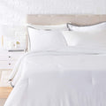 Damask Stripe Comforter Set - Soft, Easy-Wash Microfiber - Full/Queen, Burgundy