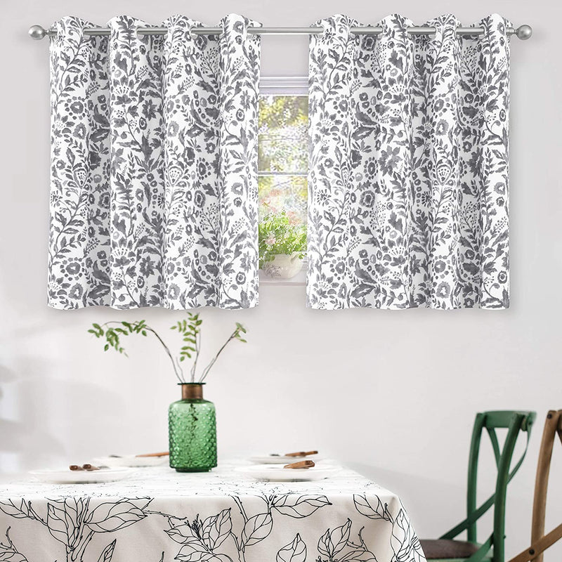 Driftaway Julia Watercolor Blackout Room Darkening Grommet Lined Thermal Insulated Energy Saving Window Curtains 2 Layers 2 Panels Each Size 52 Inch by 84 Inch Blush Home & Garden > Decor > Window Treatments > Curtains & Drapes DriftAway Grey 52'' x 36'' 