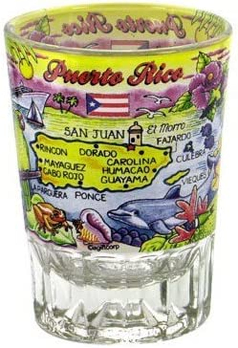 Puerto Rico Double Shot Glass Home & Garden > Kitchen & Dining > Barware World By Shotglass   