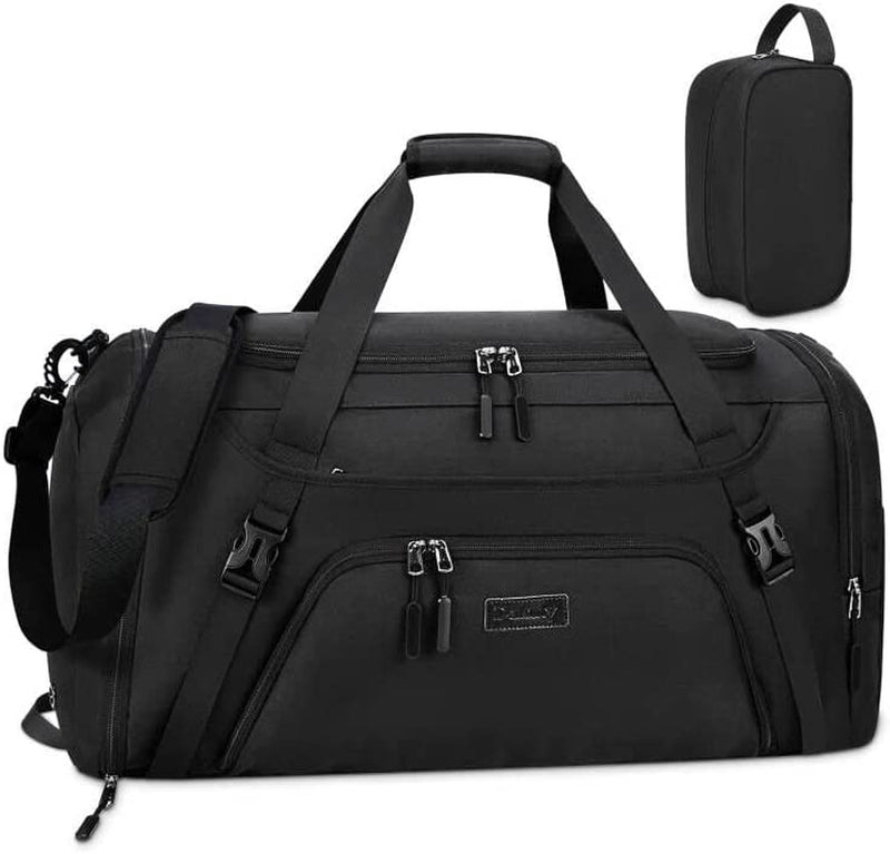 Gym Duffle Bag for Women Men 40L Waterproof Sports Bags Travel Duffel Bags with Shoe Compartment,Wet Pocket Large Weekender Overnight Bag with Toiletry Bag,Black Home & Garden > Household Supplies > Storage & Organization Dakuly Black 40L 