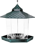 Twinkle Star Wild Bird Feeder Hanging for Garden Yard outside Decoration, Hexagon Shaped with Roof Animals & Pet Supplies > Pet Supplies > Bird Supplies > Bird Cage Accessories > Bird Cage Food & Water Dishes Twinkle Star *Green  
