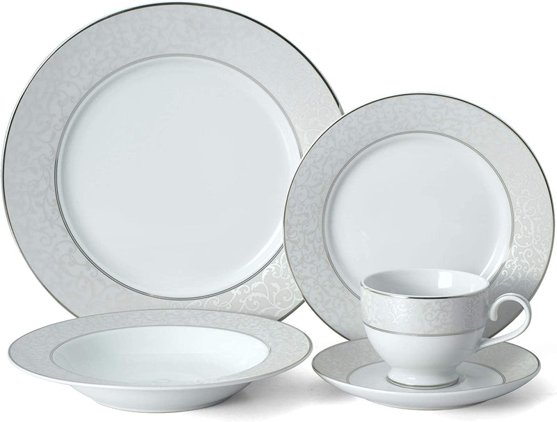 Mikasa 5224232 40-Piece Dinnerware Set, Parchment Home & Garden > Kitchen & Dining > Tableware > Dinnerware Mikasa Dinnerware Set 20-Piece Set 