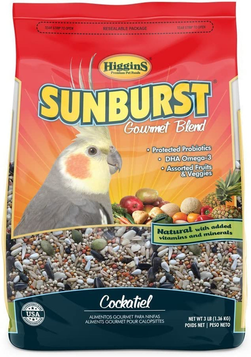 Higgins Sunburst Cockatiel Bird Food Gourmet Mix 3 Lb Animals & Pet Supplies > Pet Supplies > Bird Supplies > Bird Food Higgins   