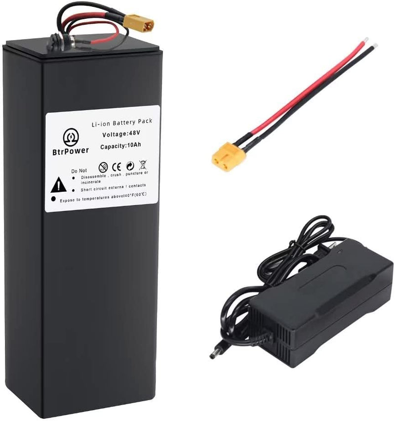 Btrpower 36V 48V 52V 60V 72V Ebike Battery 10AH 15AH 20AH 30AH Lithium Battery Pack for 250W 750W 1000W to 3500W Bafang Voilamart AW Ancheer and Other Motor Sporting Goods > Outdoor Recreation > Cycling > Bicycles BtrPower 48v 10ah  