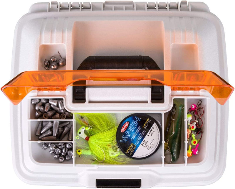 Flambeau Outdoors T4P Pro Multiloader, Portable Fishing & Tackle Storage Box with Zerust Anti-Corrosion Technology, White/Orange Sporting Goods > Outdoor Recreation > Fishing > Fishing Tackle Flambeau Inc   