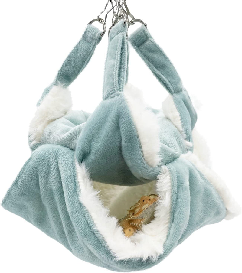 LOZERNE Urtra Soft 2-Tier Hammock for Bearded Dragon; Cozy Hanging Swing Nest with Suction Cup Hooks for Lizard, Gecko and Other Small Animals; Premium Bearded Dragon Tank Accessories (XL) Animals & Pet Supplies > Pet Supplies > Bird Supplies > Bird Cages & Stands JZZ S  