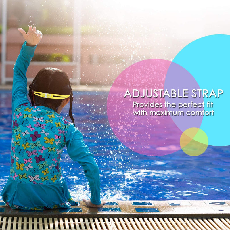 Splaqua Kids Swim Goggles - UV Protection, Anti-Fog Lenses & Adjustable Strap