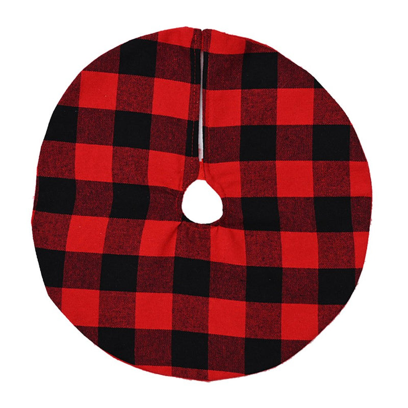 Loygkgas New Christmas Tree Skirt Mini Checkered Soft Pad for Living Room Bedroom (White) Home & Garden > Decor > Seasonal & Holiday Decorations > Christmas Tree Skirts LoyGkgas Red  