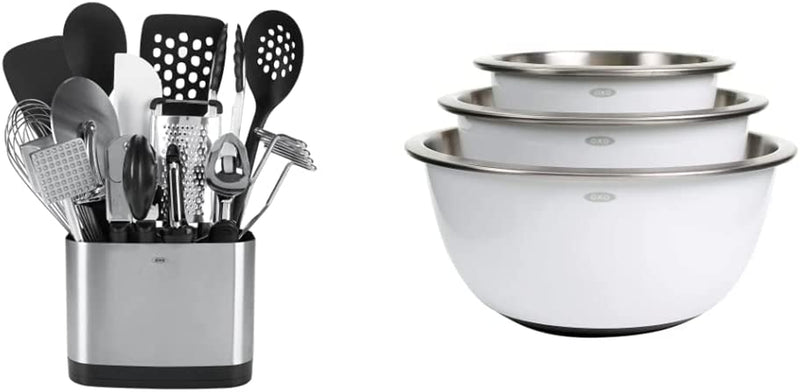 OXO Good Grips 15-Piece Everyday Kitchen Utensil Set Home & Garden > Kitchen & Dining > Kitchen Tools & Utensils OXO Kitchen Utensil Set + Mixing Bowl Set 15-Piece 