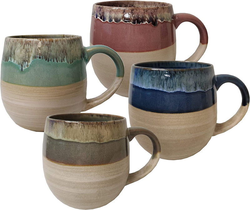 Tabletops Gallery Tuscan Reactive Glaze Stoneware- Dining Entertainment Plate Bowl Ceramic, 12 Piece Tuscan Dinnerware Set (Blue, Green, and Brown) Home & Garden > Kitchen & Dining > Tableware > Dinnerware Tabletops Gallery Timeless Designs Since 1983 4 PIECE JUMBO MUGS  