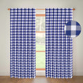 Light & Pro Black and White Gingham Check Curtain - Window Treatment Décor Panel for Kitchen Nursery Bedroom Livingroom - Buffalo Plaid Rod Pocket Curtains Pack of 2 - 50X63 Inch Home & Garden > Decor > Window Treatments > Curtains & Drapes Light & Pro Navy White 50x108 