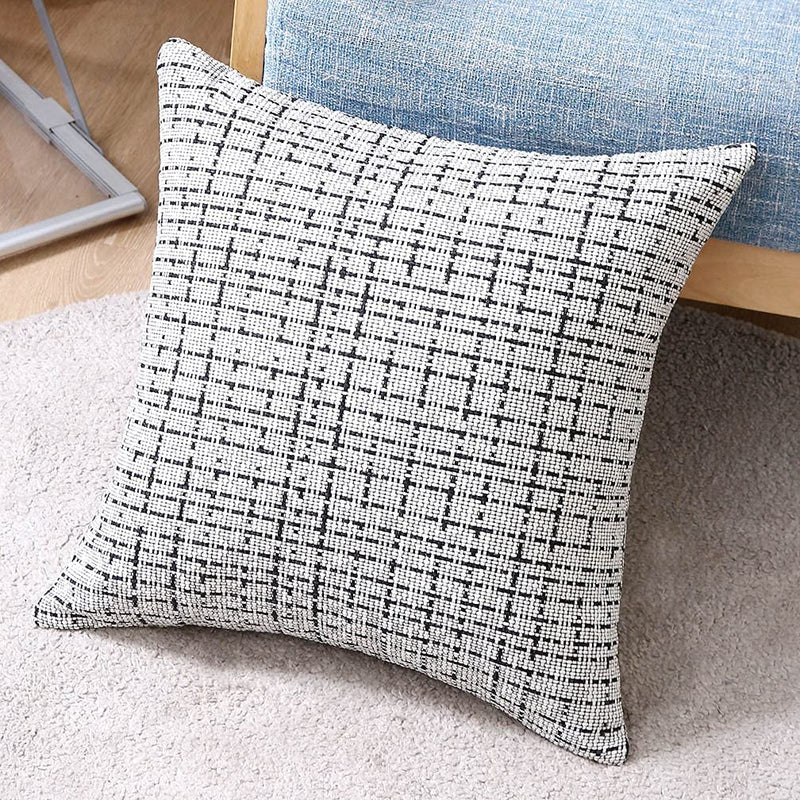 ZUYUSUT Set of 2 Christmas Pillow Covers 18 X 18 Inch Christmas Decorations Tartan Red Yellow Buffalo Plaid Cushion Covers Winter Xmas Holiday Farmhouse Throw Pillowcase for Home Couch Outdoor Home & Garden > Decor > Seasonal & Holiday Decorations ZUYUSUT White Black Woven 1PC 18 x 18 Inch 