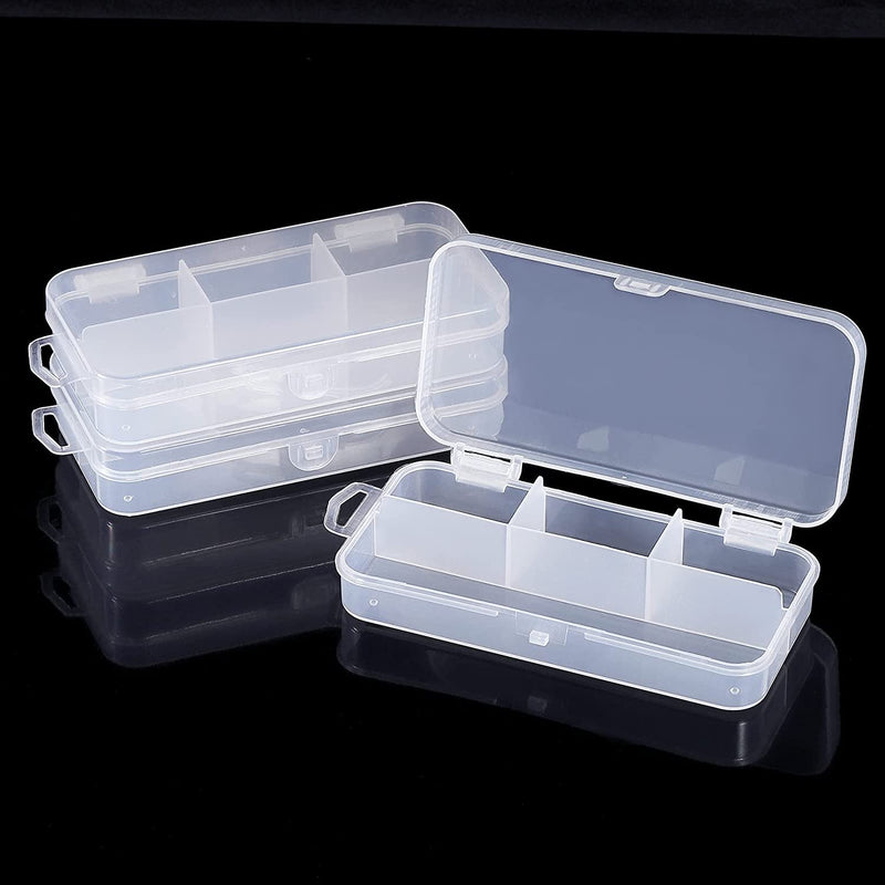 PATIKIL Fishing Lure Storage Box 3 Pack Plastic Fish Tackle Container Organizer, Clear Sporting Goods > Outdoor Recreation > Fishing > Fishing Tackle PATIKIL   