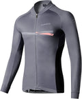 Santic Cycling Jersey Men'S Long Sleeve Bike Reflective Full Zip Bicycle Shirts with Pockets Sporting Goods > Outdoor Recreation > Cycling > Cycling Apparel & Accessories Santic Grey-1109 Medium 