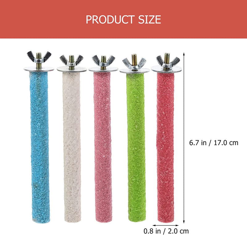 Ipetboom Wood Bird Perch Stand 10Pcs Parrot Grape Stick Standing Climbing Branch Rod Bird Cage Grinding Toy for Cockatiels Parakeet Random Color Animals & Pet Supplies > Pet Supplies > Bird Supplies Ipetboom   