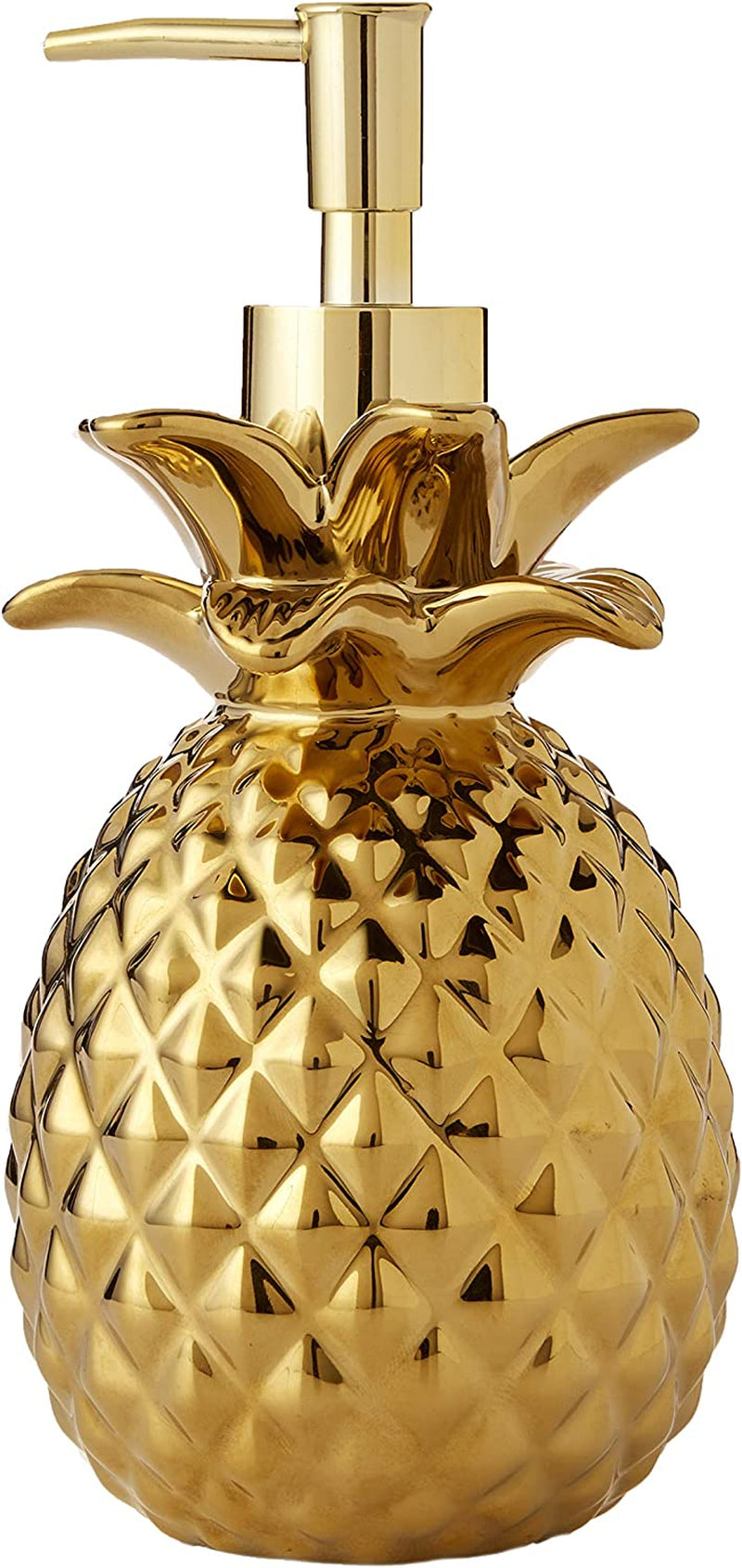SKL Home by Saturday Knight Ltd. Gilded Pineapple Bath Towel, White Home & Garden > Linens & Bedding > Towels SKL Home Lotion/Soap Dispenser, Gold  