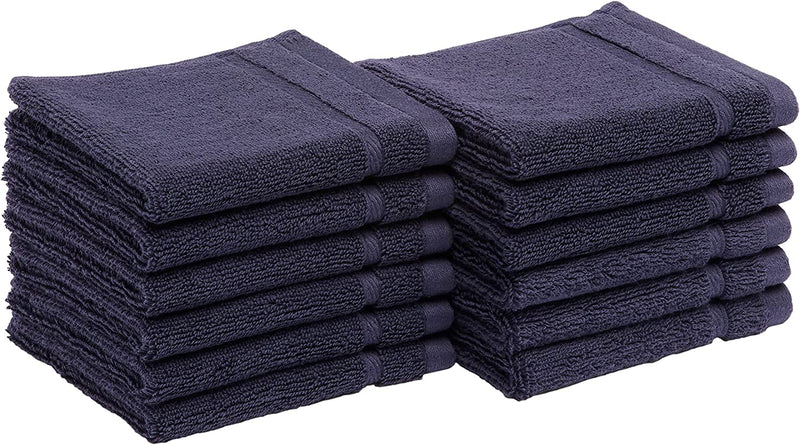 Cotton Bath Towels, Made with 30% Recycled Cotton Content - 2-Pack, White Home & Garden > Linens & Bedding > Towels KOL DEALS Midnight Blue Washcloths 