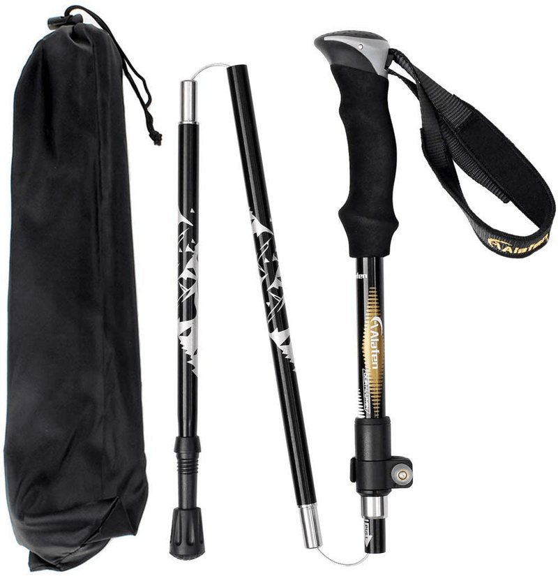 A ALAFEN Aluminum Collapsible Ultralight Travel Trekking Hiking Pole for Men and Women Sporting Goods > Outdoor Recreation > Camping & Hiking > Hiking Poles A ALAFEN   