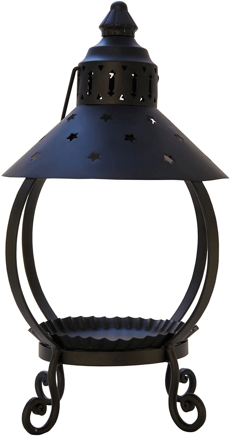 A Cheerful Giver Metal Candle Lantern - 13.5" Tall Black Star Lantern Fits Keepers of the Light Baby, Mama, Papa Candles - Rustic Candle Accessories Home & Garden > Decor > Home Fragrance Accessories > Candle Holders A Cheerful Giver Black Star 