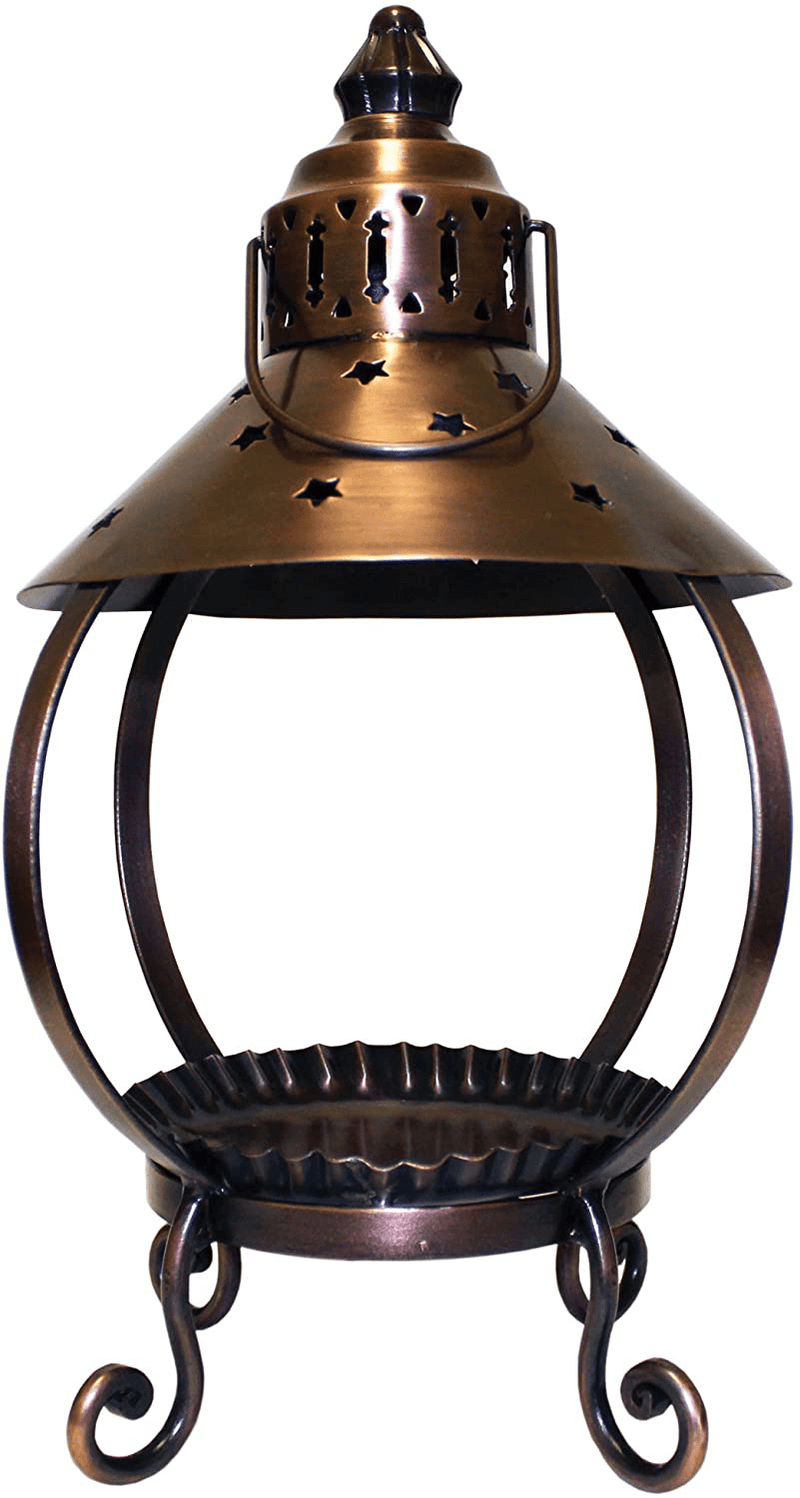 A Cheerful Giver Metal Candle Lantern - 13.5" Tall Black Star Lantern Fits Keepers of the Light Baby, Mama, Papa Candles - Rustic Candle Accessories Home & Garden > Decor > Home Fragrance Accessories > Candle Holders A Cheerful Giver Copper Star 
