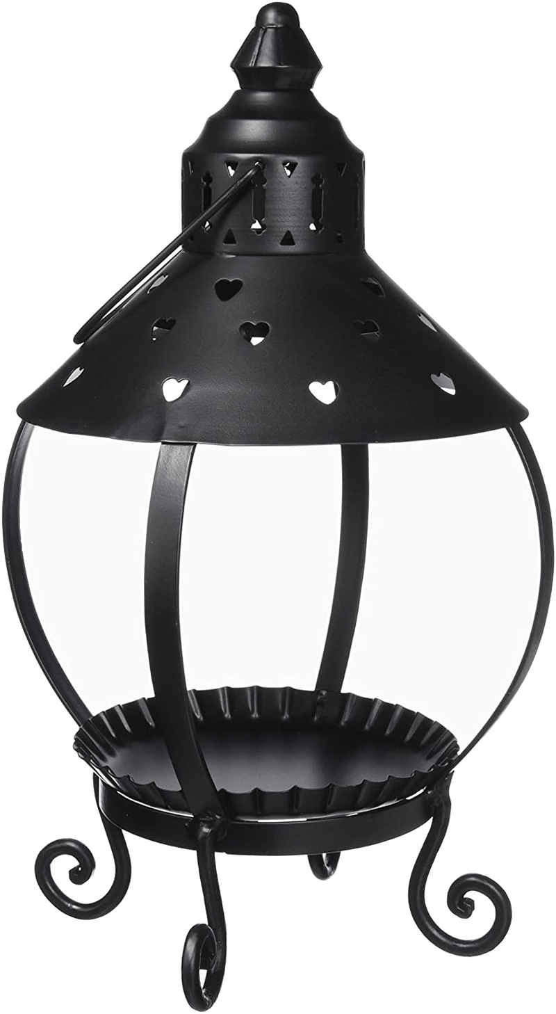A Cheerful Giver Metal Candle Lantern - 13.5" Tall Black Star Lantern Fits Keepers of the Light Baby, Mama, Papa Candles - Rustic Candle Accessories