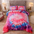 A Nice Night Bedding Tie Dye Galaxy Comforter Set, Psychedelic Swirl Pattern Colorful Boho, Boys Girls Bedding Quilt Sets (Purple, Queen(88-By-88-Inches)) Home & Garden > Linens & Bedding > Bedding A Nice Night Pink Twin(68-by-88-inches) 