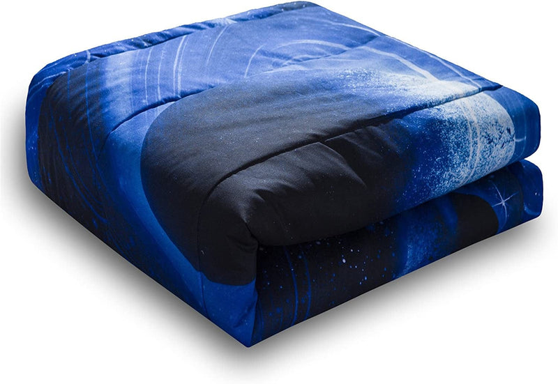 A Nice Night Blue 3 Pieces Comforter Set Galaxy Bedding Set Full Size with 2 Matching Pillows Home & Garden > Linens & Bedding > Bedding A Nice Night   