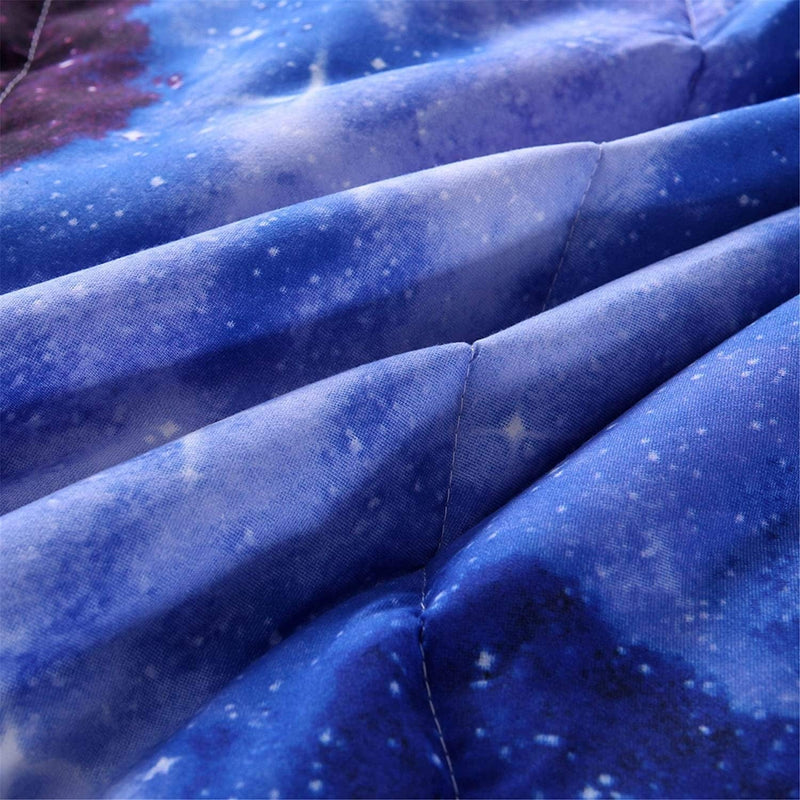 A Nice Night Galaxy Bedding Sets Outer Space Comforter 3D Printed Space Quilt Set Twin Size,For Children Boy Girl Teen Kids - Includes 1 Comforter, 2 Pillow Cases Home & Garden > Linens & Bedding > Bedding A Nice Night   