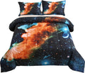 A Nice Night Galaxy Bedding Sets Outer Space Comforter 3D Printed Space Quilt Set Twin Size,For Children Boy Girl Teen Kids - Includes 1 Comforter, 2 Pillow Cases Home & Garden > Linens & Bedding > Bedding A Nice Night Green Twin 