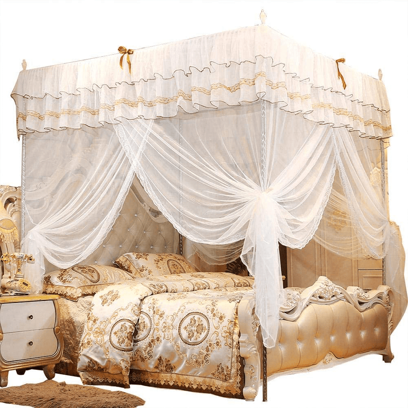 A Sixx Ultra Large Mosquito Net,Luxury Princess Four Corner Post Bed Curtain Canopy Netting Mosquito Net Bedding Mosquito Net Bed Canopy for Outdoor Activities for Outdoor Lovers (120200200) Sporting Goods > Outdoor Recreation > Camping & Hiking > Mosquito Nets & Insect Screens A sixx 120*200*200  
