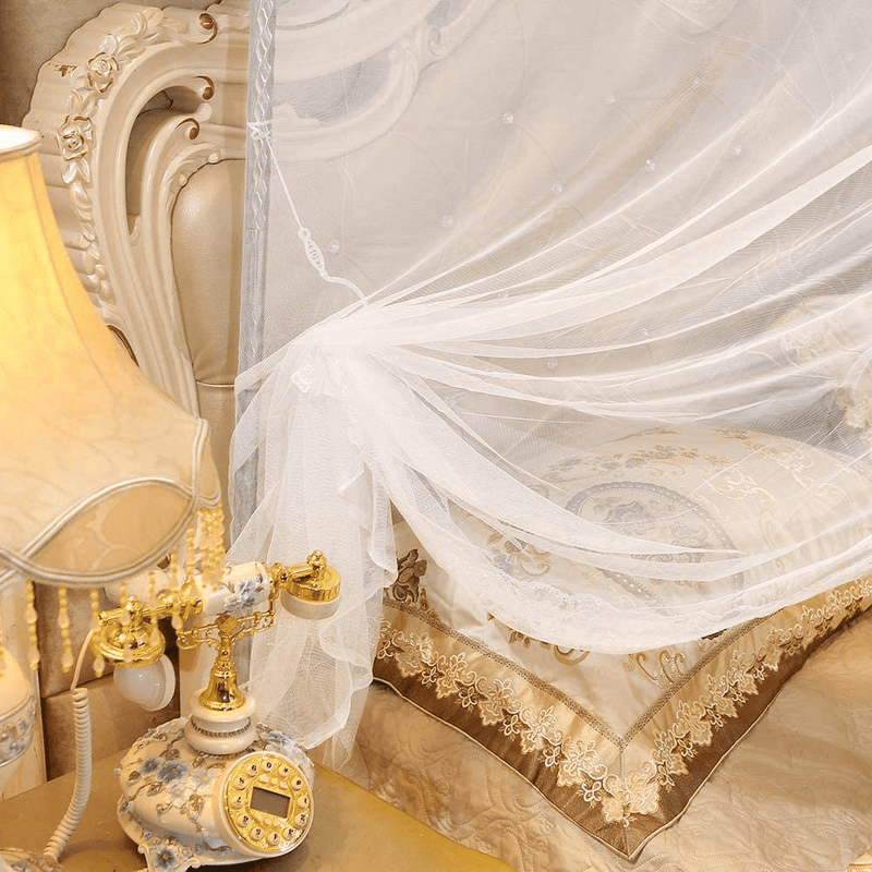 A Sixx Ultra Large Mosquito Net,Luxury Princess Four Corner Post Bed Curtain Canopy Netting Mosquito Net Bedding Mosquito Net Bed Canopy for Outdoor Activities for Outdoor Lovers (120200200) Sporting Goods > Outdoor Recreation > Camping & Hiking > Mosquito Nets & Insect Screens A sixx   