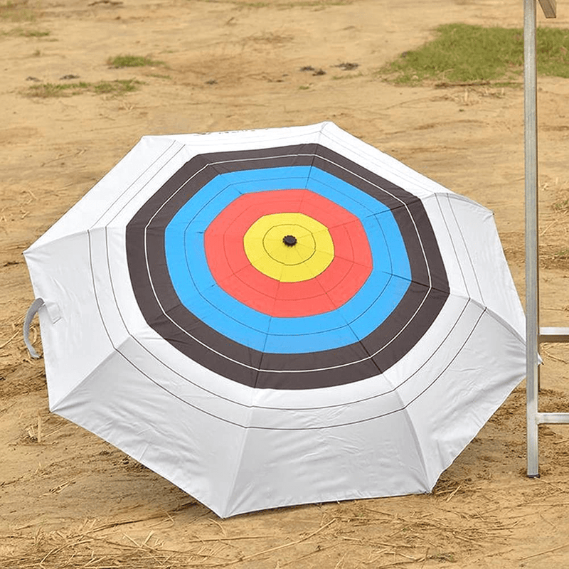 A sixx Umbrella, Decorative 8 Bone Umbrella, Target Pattern Portable Outdoor Archery Target for Raining for Climbing