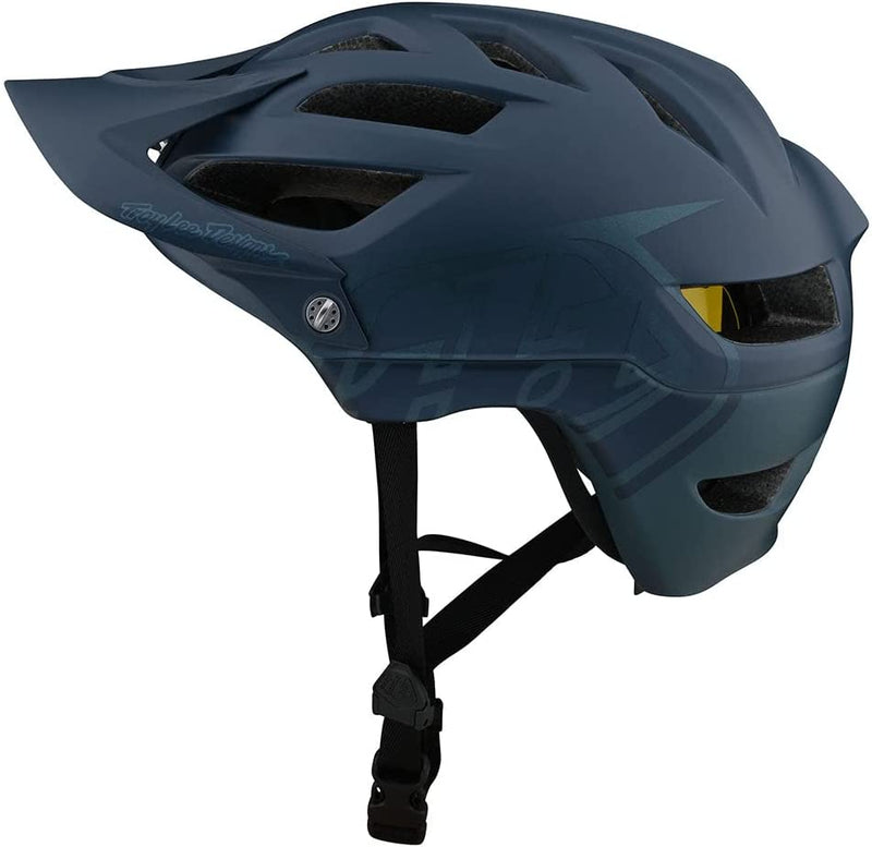 Troy Lee Designs Adult | All Mountain | Mountain Bike | A1 Classic Helmet with MIPS Sporting Goods > Outdoor Recreation > Cycling > Cycling Apparel & Accessories > Bicycle Helmets Troy Lee Designs Classic Slate Blue X-Large/XX-Large 