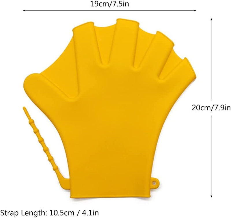 Mengk 1 Pair Swimming Gloves Webbed Fitness Water Resistance Training Gloves Silicon Swimming Diving Glove Swim Training Mittens