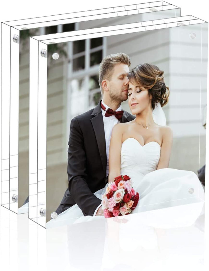 Magicool Premium Acrylic Photo Frame--- Magnet Photo Frame -Double Sied Thick Desktop Frames (5X5 5 Pack) Home & Garden > Decor > Picture Frames Magicool   