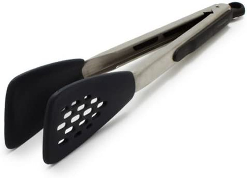 OXO Good Grips Silicone Flexible Tongs Stainless,Black,