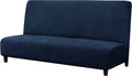 Subrtex Stretch Armless Sofa Slipcover Foldable Futon Cover Sofa Bed Washable Removable Furniture Protector (Celadon) Home & Garden > Decor > Chair & Sofa Cushions SUBRTEX Navy  