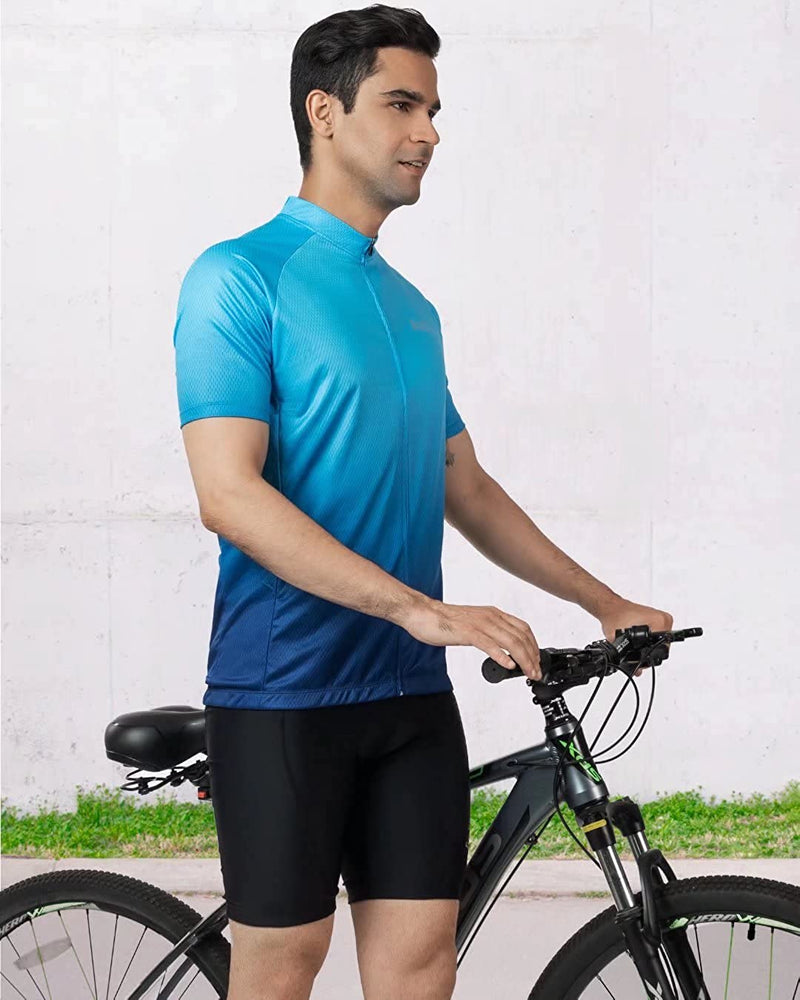 ROTTO Cycling Jersey Mens Bike Shirt Short Sleeve Gradient Color Series Sporting Goods > Outdoor Recreation > Cycling > Cycling Apparel & Accessories ROTTO   