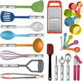 Kitchen Utensils Set, Cooking Utensils Set, Non Stick and Heat Resistant Kitchen Gadgets, 24 Pcs Nylon and Stainless Steel Kitchen Utensil Set New Home Essentials, Pots and Pans Kitchen Accessories Home & Garden > Kitchen & Dining > Kitchen Tools & Utensils Kaluns Multicolor  