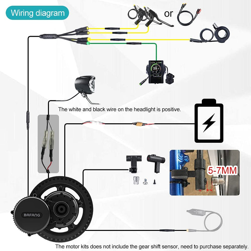 BAFANG BBS02B 48V 750W Mid Drive Electric Bike Motor Ebike Conversion Kit Mid-Mounted Engine for Mountain Bike Road Bicycle with Optional 48V 17.5Ah 18Ah and 48V 20Ah Battery Sporting Goods > Outdoor Recreation > Cycling > Bicycles BAFANG   