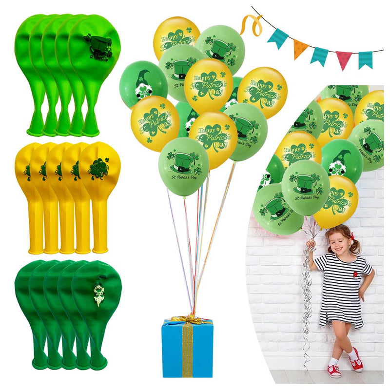 Shiusina Party Flag Balloon Set Patrick'S St. Day Balloons Decoration Supplies Scene Party Set Props Event Party Home Decoration A Arts & Entertainment > Party & Celebration > Party Supplies Shiusina   